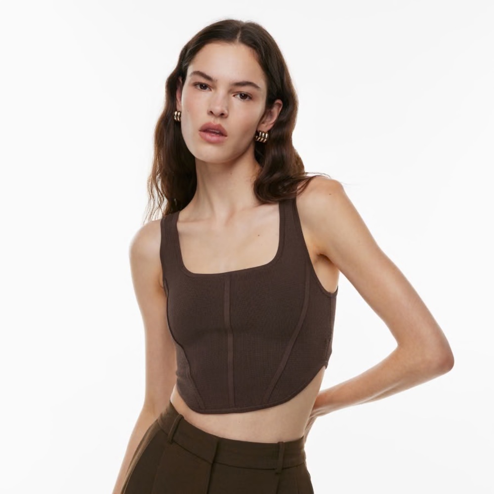 Aritzia Sculpt Knit Bustier Tank